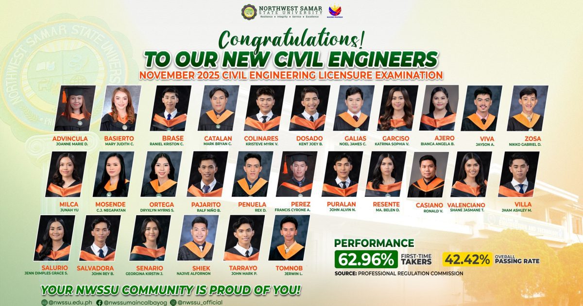 Congratulations to Our New Civil Engineers! - NwSSU